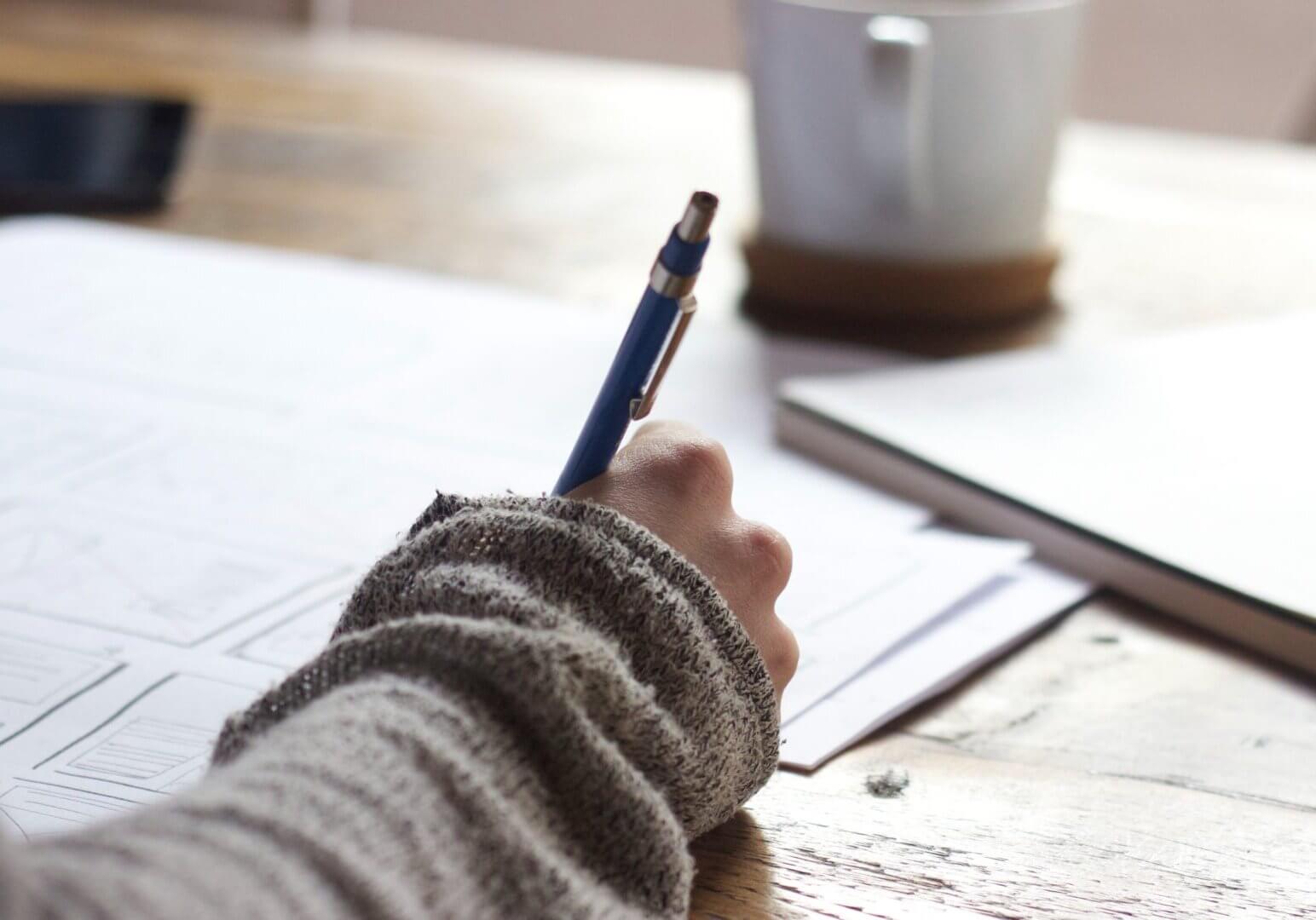 person writing